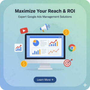 Search engine optimization (SEO) strategy illustration showing keyword research, link building, content optimization, and digital marketing growth for higher Google rankings.